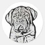 Dogue de Bordeaux puppy stickers