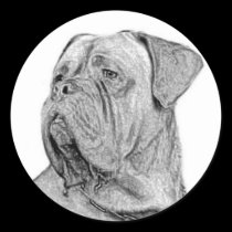 Dogue de Bordeaux small stickers stickers