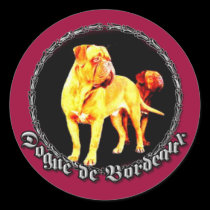 Dogue de Bordeaux sticker stickers