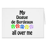 Dogue de Bordeaux Walks Greeting Card