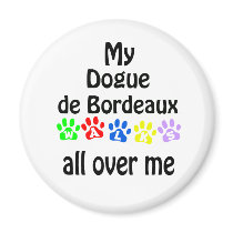 Dogue de Bordeaux Walks Refrigerator Magnet