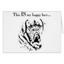 Dogue Happy Face Greeting Cards