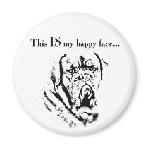 Dogue Happy Face magnets by GreyWolfCreation Dogue Happy Face magnets