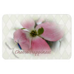 Dogwood and Butterfly Happiness Rectangle Magnet