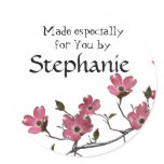 dogwood Blossom Round Sticker