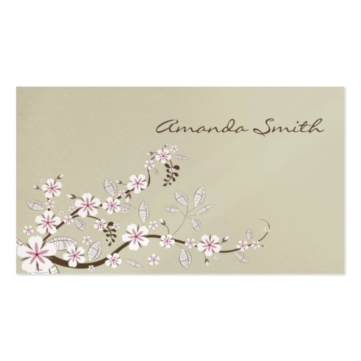 Dogwood Blossoms Business Card (front side)