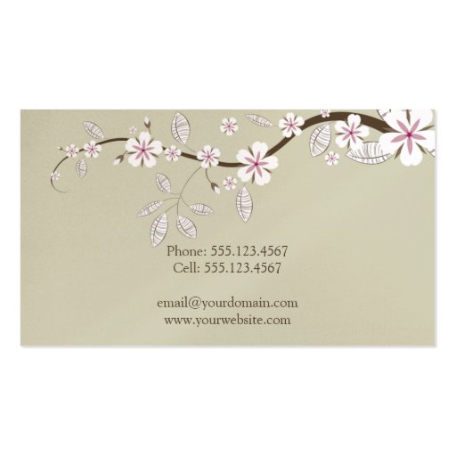 Dogwood Blossoms Business Card (back side)