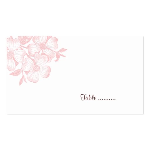 Dogwood Flower Place Card Business Card (front side)