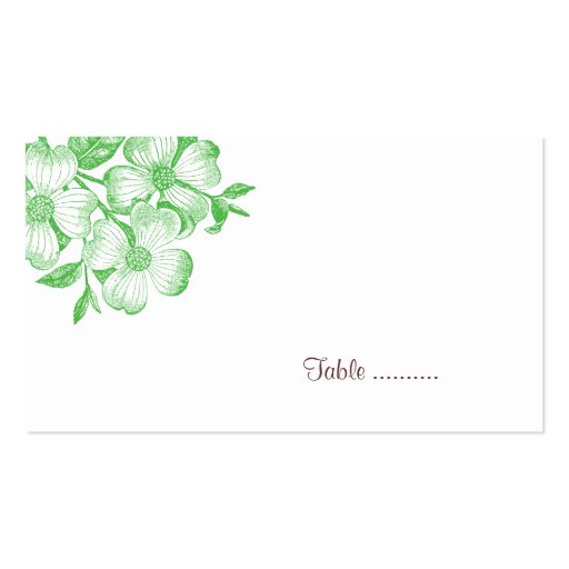 Dogwood Flower Place Card Business Card Template