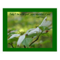 Dogwood Flower Positive Affirmation Poster Print