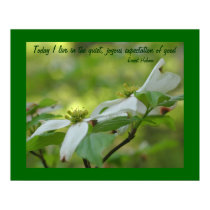 Dogwood Flower Positive Affirmation Poster Print