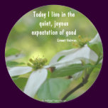 Dogwood Flower Positive Affirmation Sticker Label