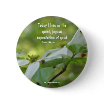 Dogwood Flower Positive Affirmations Button Pin