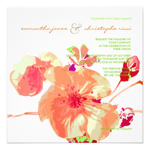 Dogwood/pink/peach/wedding Invitations
