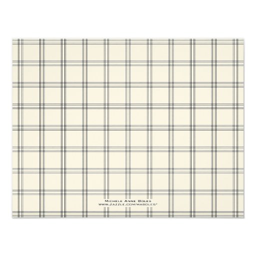 Dogwood Plaid Registry Card Personalized Announcements