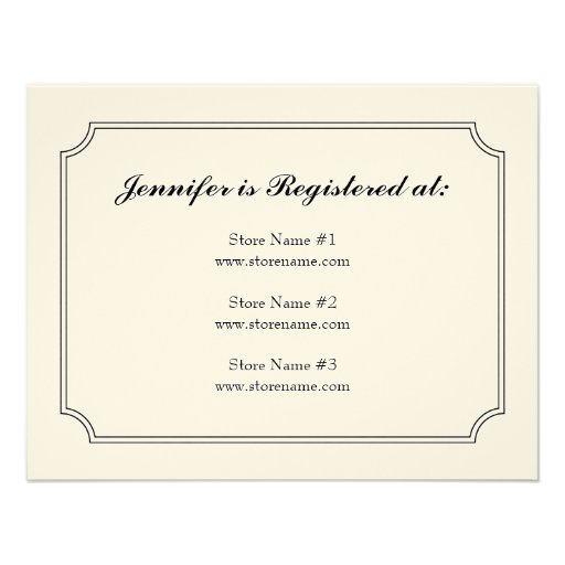 Dogwood Plaid Registry Card Personalized Announcements