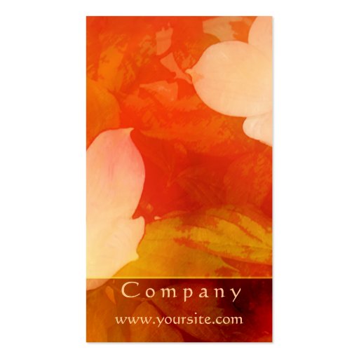 Dogwood Watercolor Abstract Business Card (front side)