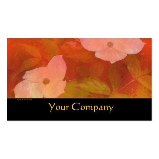 Dogwood Watercolor Elegant Business Card (front side)