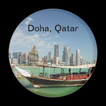 Doha 2011 dhow and skyline magnets