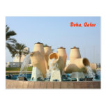 Doha water pot fountain post card