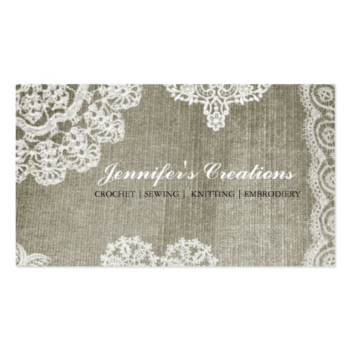 Doily Business Card Templates (front side)