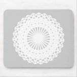 Doily. White lace circle image. mousepads