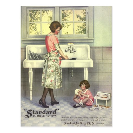 Doing Dishes Post Cards
