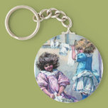 Doing Doll Laundry Keychain