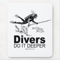 DOING IT - Divers go deep mousepads by humortees DOING IT - Divers go deep mousepads