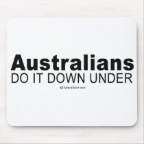 Doing it humor - "Australians do it down under" mousepads