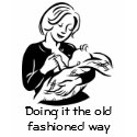 Doing it the old fashioned way t-shirts