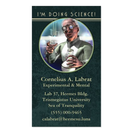 Doing Science Business Card (front side)