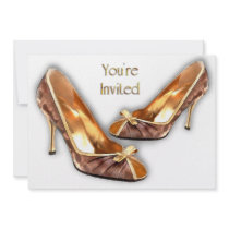 Dolce Golden Bows Pumps Invite