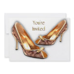 Dolce Golden Bows Pumps Invite invitations