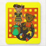 Doll Bear and Ball Toys Mousepads