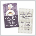 doll chef baker baking cake business card
