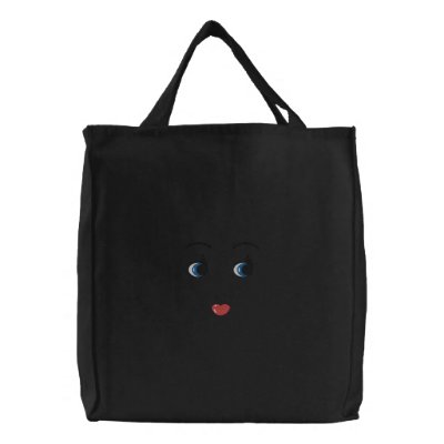 Doll Face Embroidered Bags by ZazzleEmbroidery