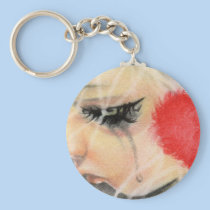 Doll heart headphone Keychain keychains