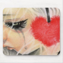 Doll heart headphone Mousepad mousepads