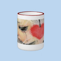 Doll heart headphone Mug mugs