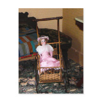 Doll in Carriage Post Card