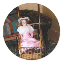 Doll in Carriage Sticker