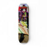 Doll in Colorful Outfil Custom Skate Board