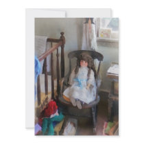 Doll in Nursery invitations