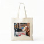 Doll in Trash Tote Canvas Bags
