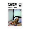 Doll on Four Poster Bed stamp