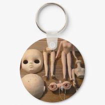 doll parts key chain keychains