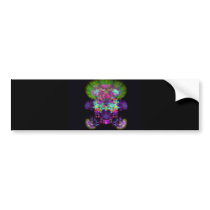 doll-with-green-hair abstract random fractal digit bumper sticker