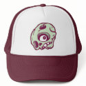 DOLLA maroon skully lid hats