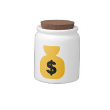 Dollar bag candy jar